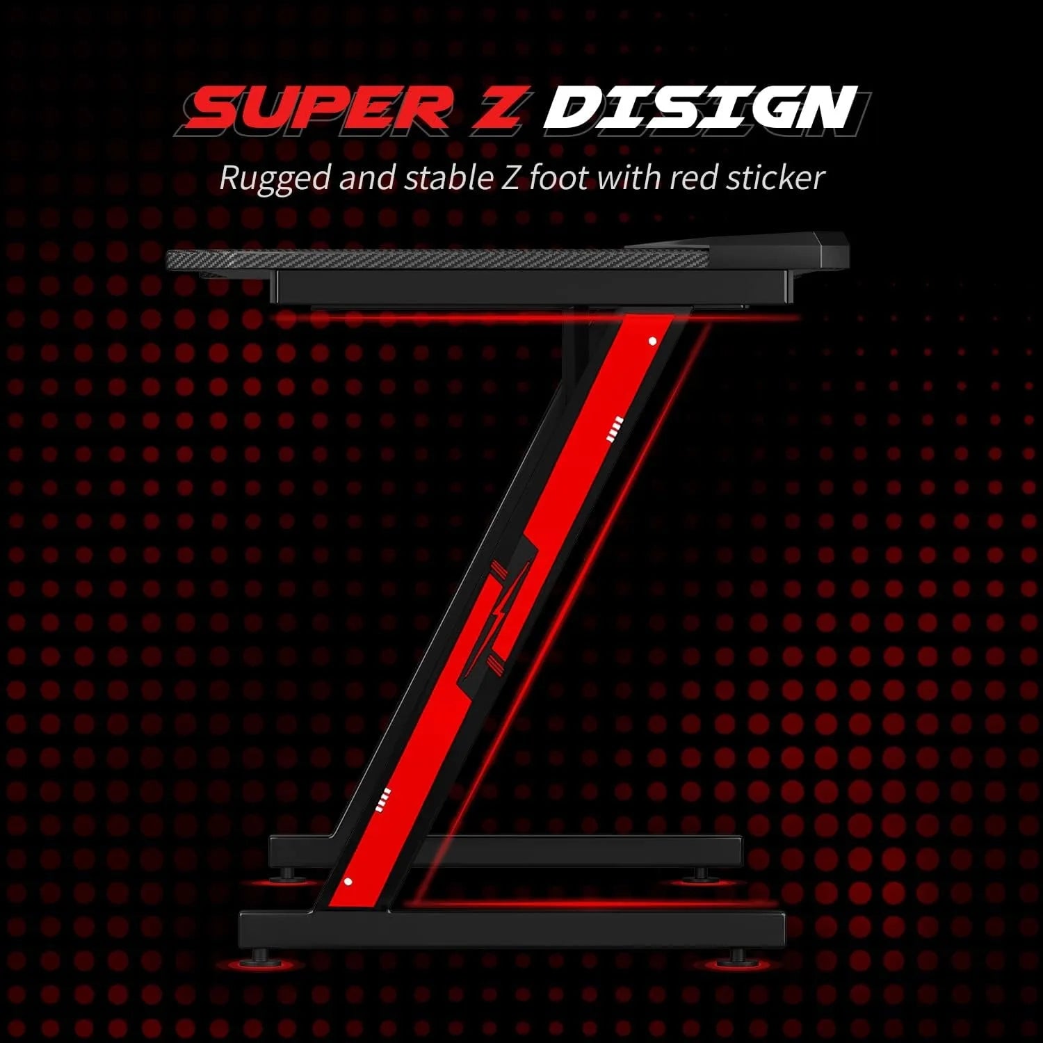 Gaming Desk Computer Desk with Carbon Fiber